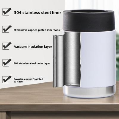304 Rostfritt Stål Cola Ölburk Isolerade Lock Dubbla Lager Isolering Eller Kylning Öppningsbar Isolerad Kopp Hög Kapacitet 12oz