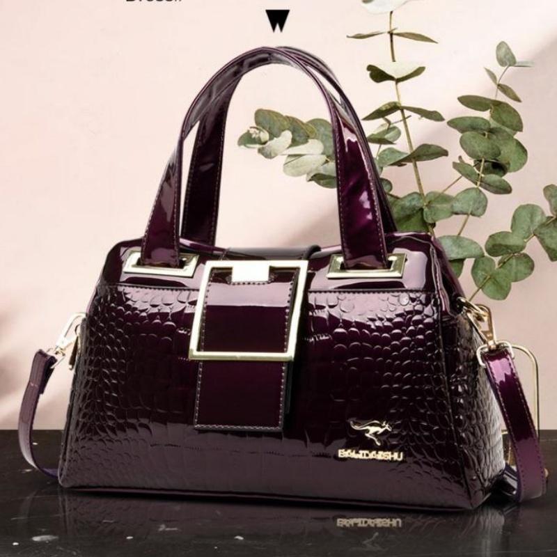 Alligator-Muster Boston Handtasche Umhängetasche Messenger Tasche Damen