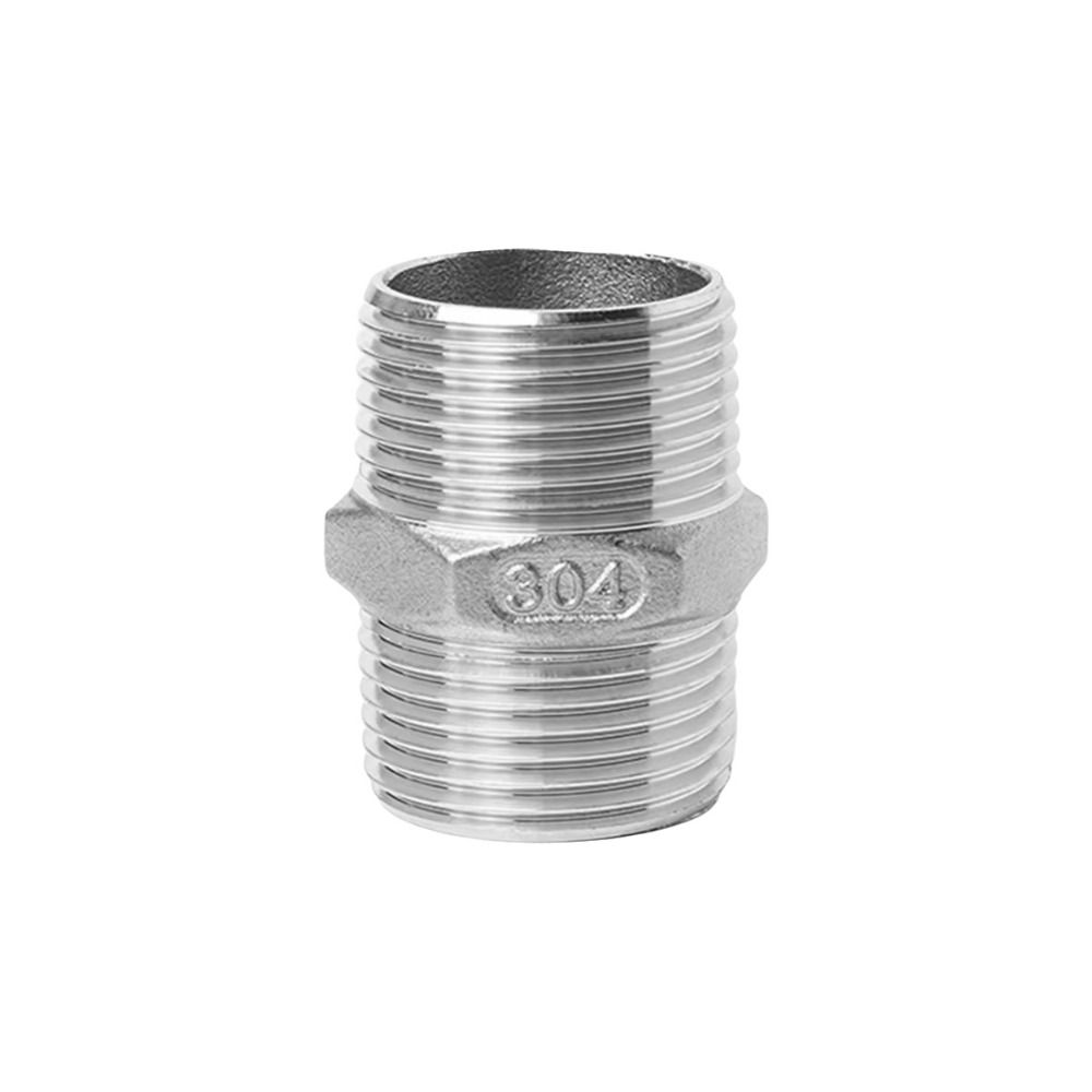 1/8 1/4 3/8 1/2 3/4 1" Pipe Fitting Connector Male Thread Stainless Pipe Fitting Pipe Coupler
