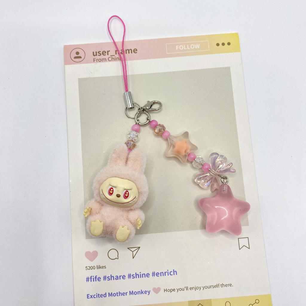 Flocking Mini Baby-free Keychain Vinyl Cute Baby Walking Bag Mobile Phone Pendant Cute Pendant