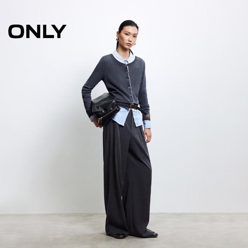 

ONLY Women s Fall 2025 Loose Straight-Leg Commuter Pants M