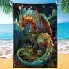 1pc Dragon Fantasy Beach Towel - Ultra-Soft Microfiber, Quick-Dry & High-Absorbency Vibrant Dragon Design Perfect for Summer Fun