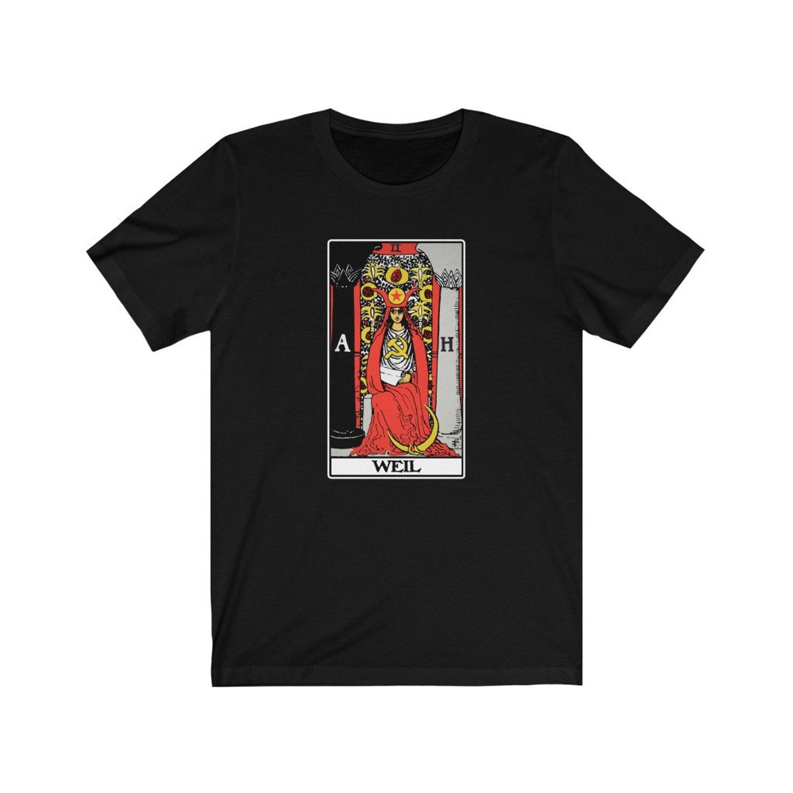 Simone Weil High Priestess Tarot Philosophy T-shirt 3XL