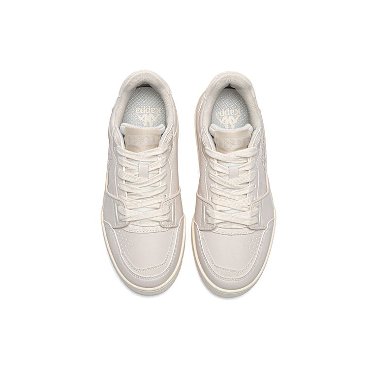 Kappa Retro Versatile Lightweight Breathable Non-Slip Waterproof Wear-Resistant Low-Top Skate Shoes Unisex Sneakers Egrets-White K0DY5CC08D-024