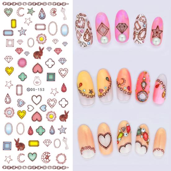 DIY Design Water Transfer Nail Art Wrap Sticker Watermark Fingernails Decals