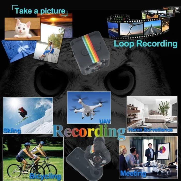 Mini Caméra SQ11 HD 1080 P Caméscope Sport Mini DV Enregistreur Vidéo Espion Caméras avec Vision Nocturne et Motion Détection [322]