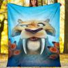 Ice Age Continental Drift1 printed throw blanket—lightweight,soft,warm;versatile blanket for all seasons—perfect as &air-conditioning throw,nap blanke