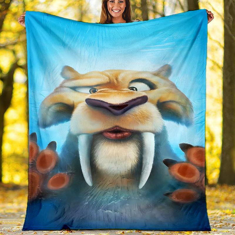 Ice Age Continental Drift1 printed throw blanket—lightweight,soft,warm;versatile blanket for all seasons—perfect as &air-conditioning throw,nap blanke