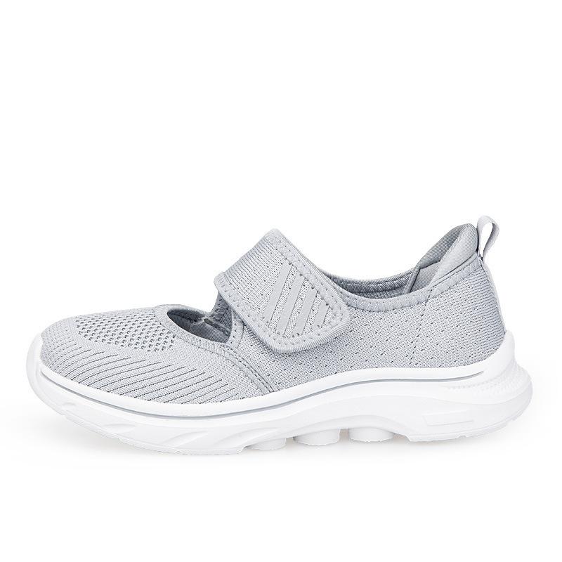 Autumn elderly shoes Velcro feet wide instep women's sports shoes middle-aged and elderly soft-soled breathable walking shoes large size