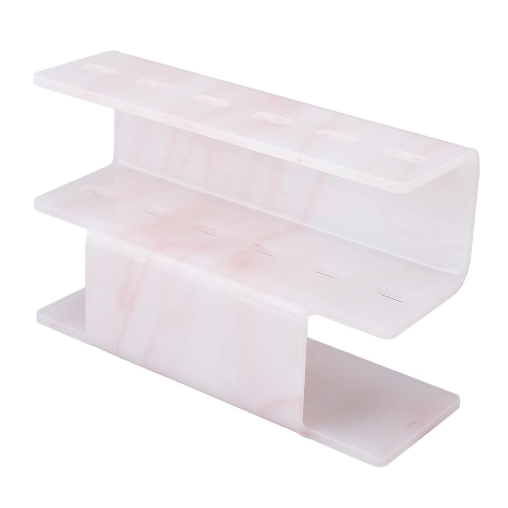 6 Holes Tweezers Organizer Rack Plastic Space Saving Tweezers Storage Stand for Beauty Salon