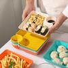 Large Dumpling Plate with Vinegar Space Square Shape Snack Cookie Platter Food Tray Dish Tableware Kitchen Gadgets Plates