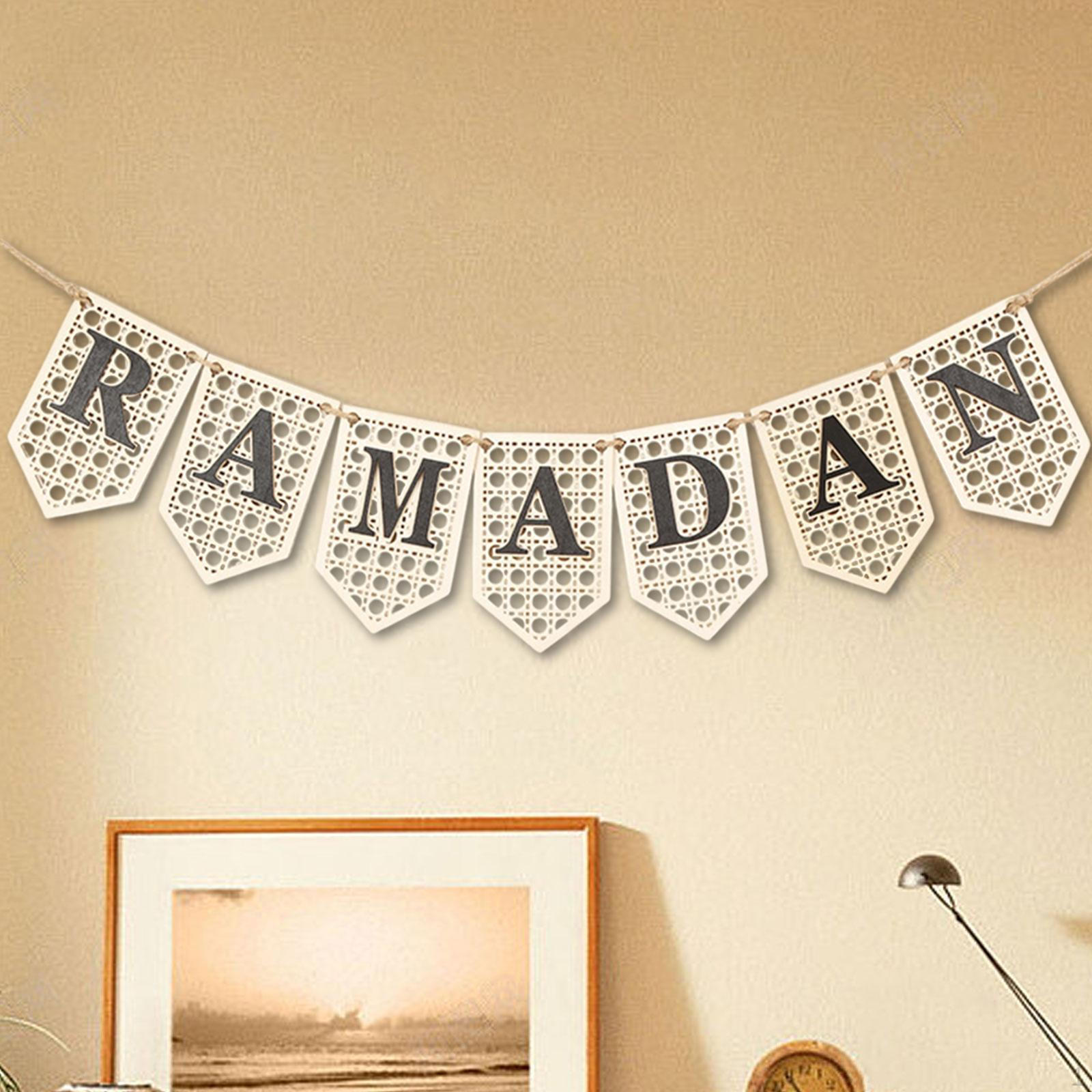 

Ramadan Ornaments Easy to Hang Craft Wall Decor Sign Hanging Letter Plaque чёрный
