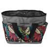 Bolsa de Ferramentas de Jardim Portátil com Combinação de Cores em Poliéster de Mão para Armazenamento ao Ar Livre Cor Cinza Flor