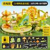 New Cute Refueling Duck Climbing Stairs Acousto-Optic Electric Series Duckling Rotating Slide Track Interactive Children'S Gifs