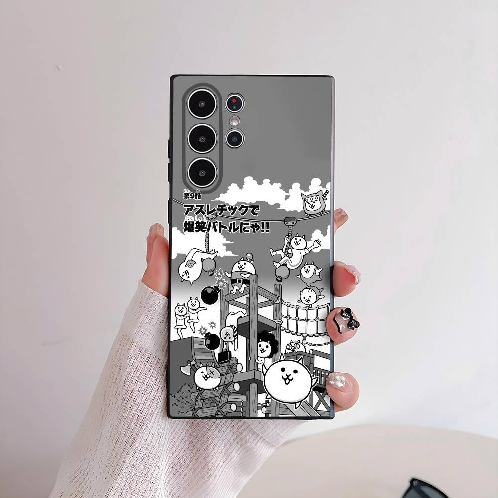B-Battle Cats Anime Game Phone Case For Samsung S Series S21 S22 S23 S24 S25 FE Plus Ultra TPU Soft To Skin-friendly Case