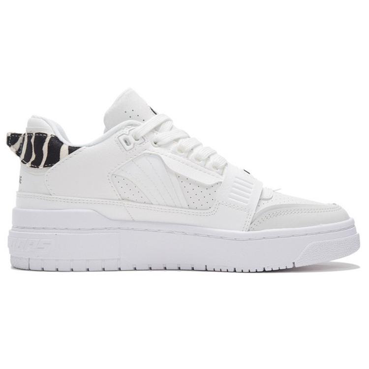 Li Ning Rookie Slip Resistant Abrasion Resistant Low top Vintage Basketball Shoes Women's Ecru ABCS004-4