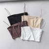 Crop Tops Uni Träger-Tanktop Damen Sommer Camis Rückenfrei Camisole Mode Schlauchtop Damen Ärmellos