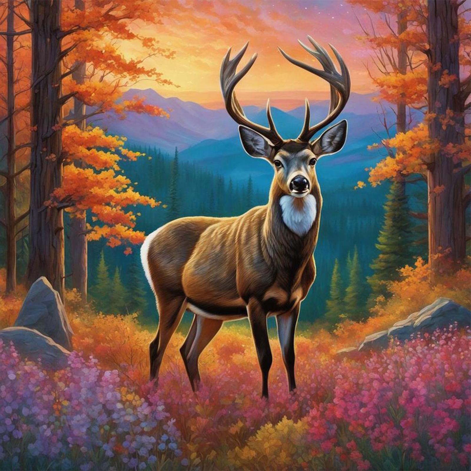 

5D DIY Full Round Drill Diamond Painting Deer Kit Home Decoration Art Craft