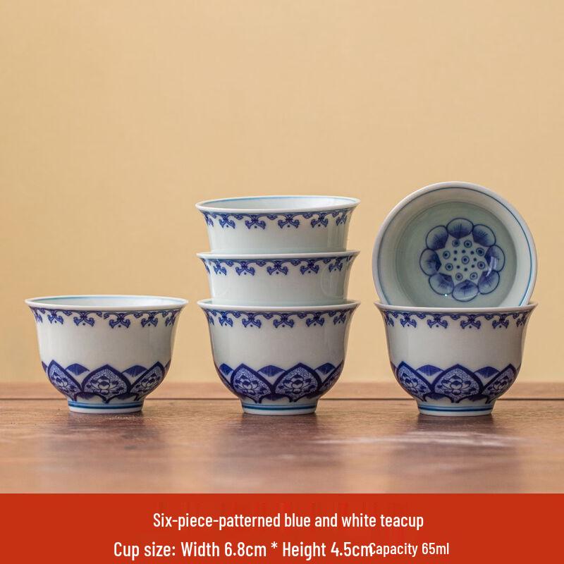 Deou Xingguang Blue and White Ceramic Master Tea Cup