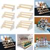 Wooden Display Stand Jewelry Showcase Storage Holder Collectibles Shelf Organizer Dessert Cupcake Perfume Storage Rack