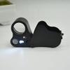Portable Jeweler Loupe with LED Light Pocket Size Diamond Magnifier Compact Jewelry Magnifier for Jewelry Coins & Stamps