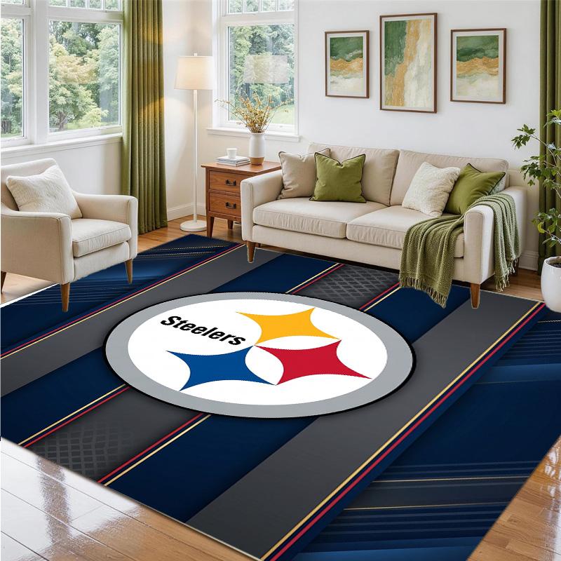 Pittsburgh Steelers Design Kristalfluweel Tapijt Zacht Decoratief Matje voor Slaapkamer Entree