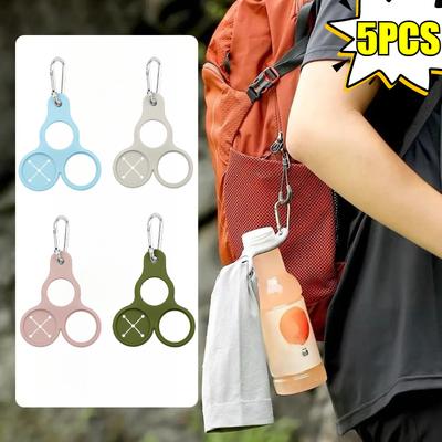 Hochwertige Tragbare Silikon Sportflaschen-Schnalle Outdoor-Karabiner Wasserflaschenhalter Silikon-Schnallen Haken Camping Wandern Outdoor-Werkzeug
