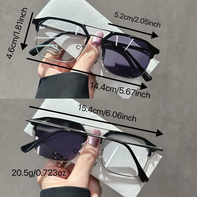 1 Pair of Y2K Style Male and Female Universal Full Frame Light Sensing Color Changing Fashionable Glasses Suitable for Casual