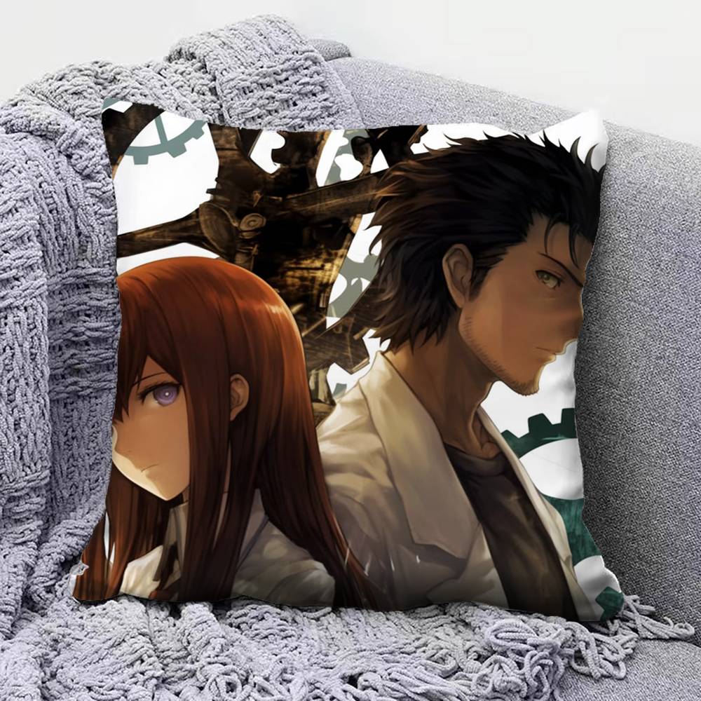 Steins;Gate Anime Girl Pillow Covers, Home Sofa Cushion Covers And Aecorative Custom