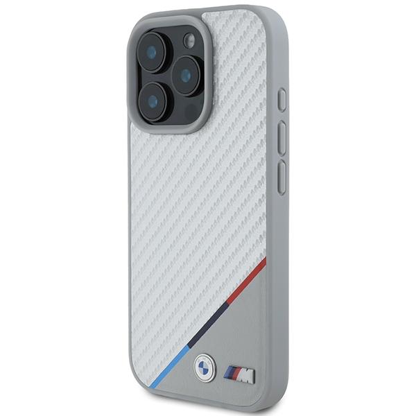 Bmw Bmhmp16L23Pudts Iphone 16 Pro 6.3 Szary/Grey Hardcase M Carbon Tricolor Line Magsafe
