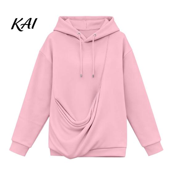 Fall Winter Hoodie Women Pet Pouch Hoodie, Oversized Hooded Sweatshirt with Kangaroo Pouch, Dog Cat Carrying Pullover Top for