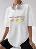 Duck Russian Letter Print American Short Sleeve T Shirt Unisex Summer High Street Europe Graphic T Shirts