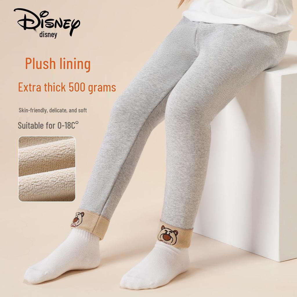 Disney Mädchen Fleecegefütterte Baumwoll-Leggings – Warme, Verschleißfeste, Modische Hosen für Herbst und Winter