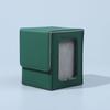 PU Card Storage Box with Window Magnetic Closure Stain Resistant Deck Case Moisture Proof Lid for Trading Card Collection