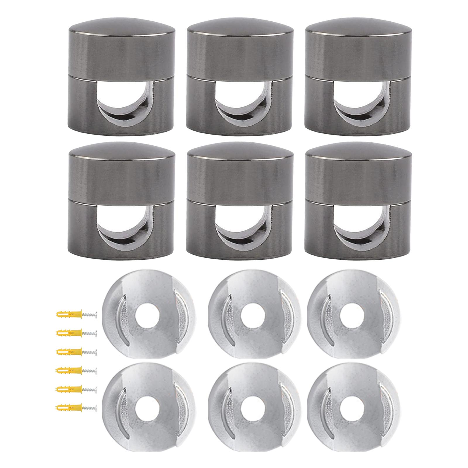 

6Pcs Modern Ceiling Hooks for Hanging Lights Cable Holder for Pendant Light DIY Ceiling Chandelier Easy to Use Cable Organizer чорний