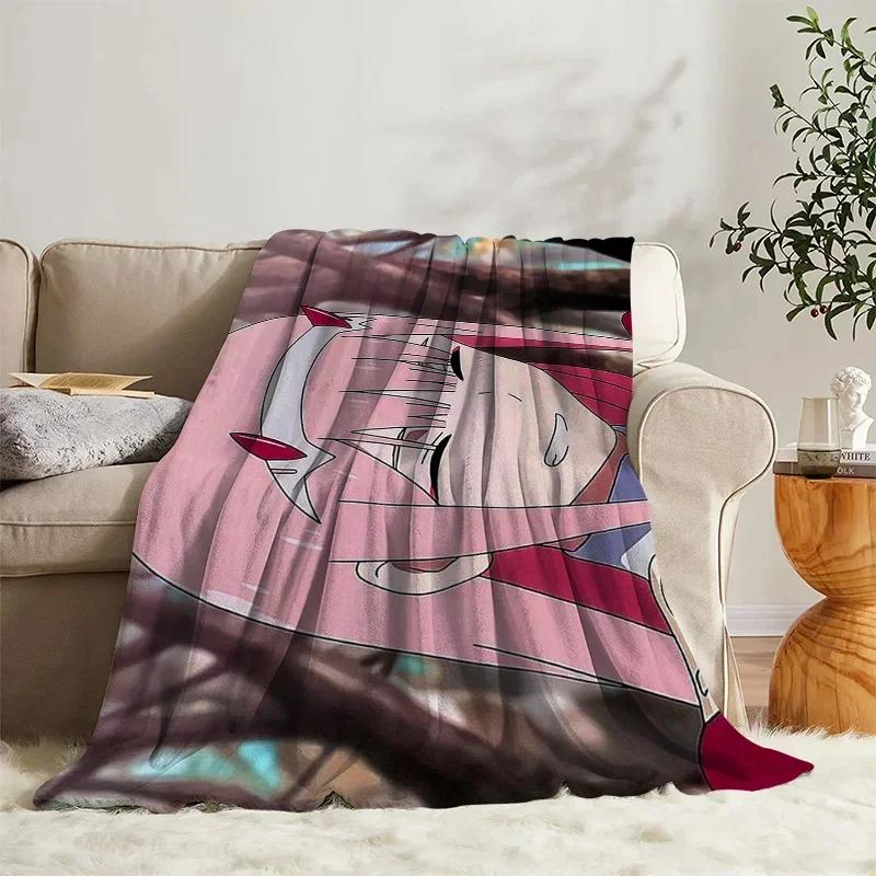 Kawaii Blanket Zero 2 Sofa Camp Nap Bedspread Cozy Flannel Blanket Fleece Home Textile Birthday Gift Blanket Bedroom Decor