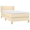 Boxspringbett mit Matratze Creme 100 x 200 cm Stoff