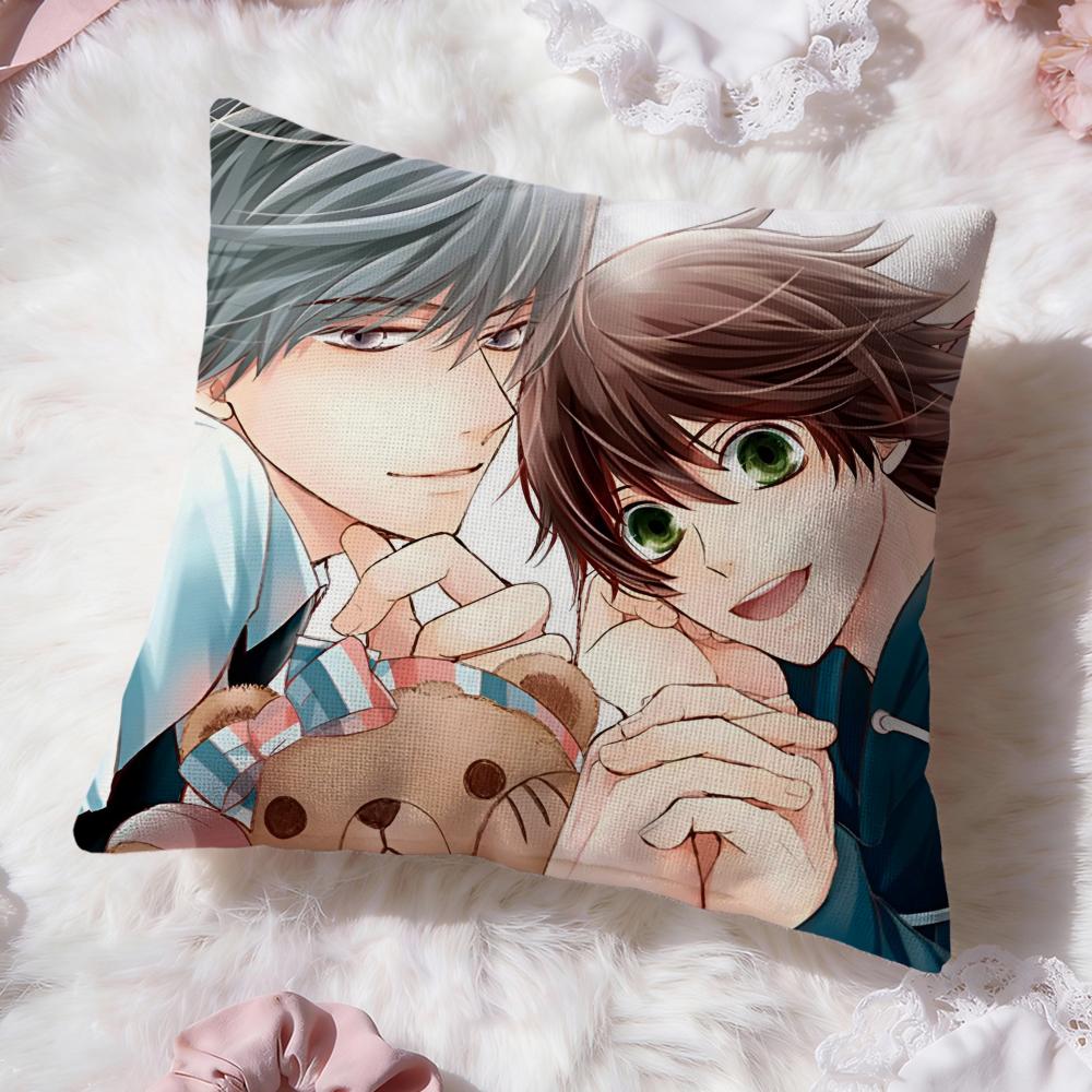 j-Junjou Romantica Cushion Cover Premium Comfort Reversible Pillow Cove -Two in One Design for Any Room & Car Interior