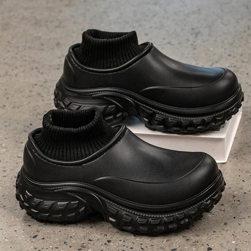 

2025 Осень/Зима Нескользящие Хлопковые Тапочки на Толстой Подошве: Женские короткие ботинки и мужской стиль с закрытой пяткой 36-37