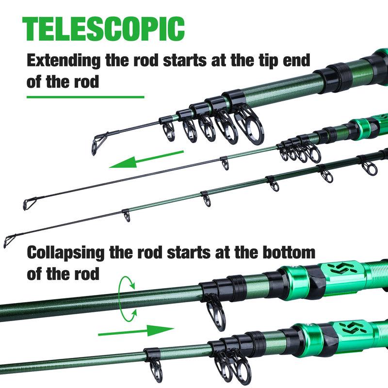 Spinning Fishing Rod Carbon Fiber 1.8m-2.4m Fishing Rod Outdoor Sports Fishing Tackle