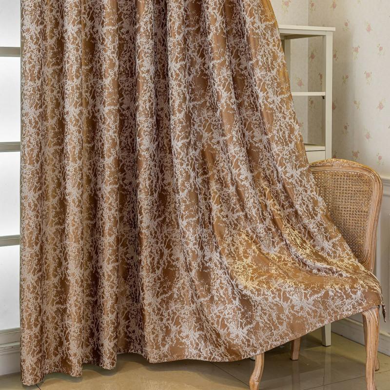 Modern Minimalist Tree Bark Texture Jacquard Blackout Curtain Living Room Bedroom Office