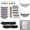 1 Ensemble Pour Laresar Pour L6 Pro Pour Ultenic Pour T10 Brosse Latérale Principale Lingette Serpillère Accessoires d'Aspirateur Pièce de Rechange Pour Remplacer