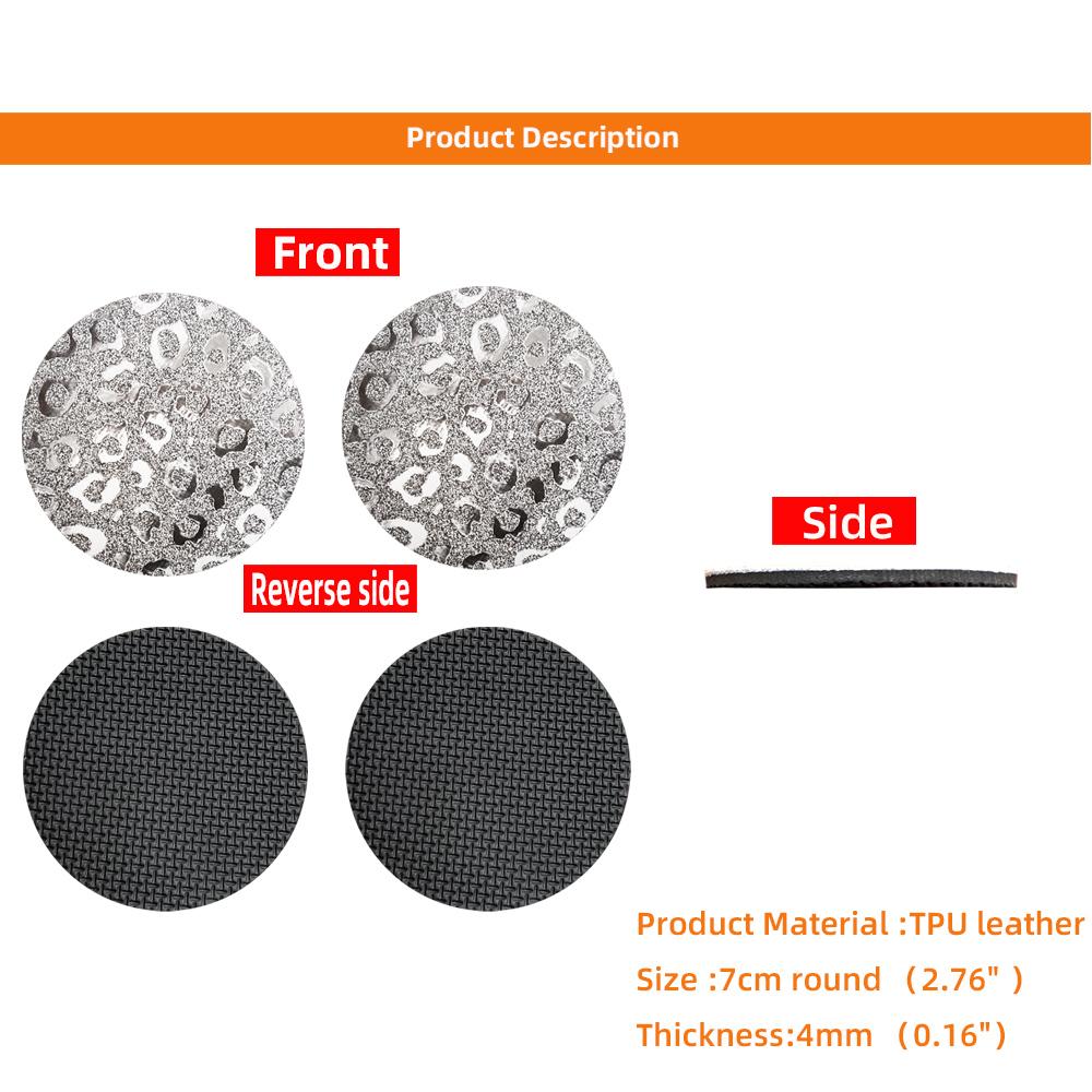 Zwei Leopardendruck TPU Glitzernde Licht Auto Wasserbecher Untersetzer für Frauen mit Autozubehör