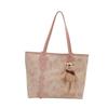 Pu Large Tote Bag For Women With Zipper Closure And Inner Pockets For Daily Use