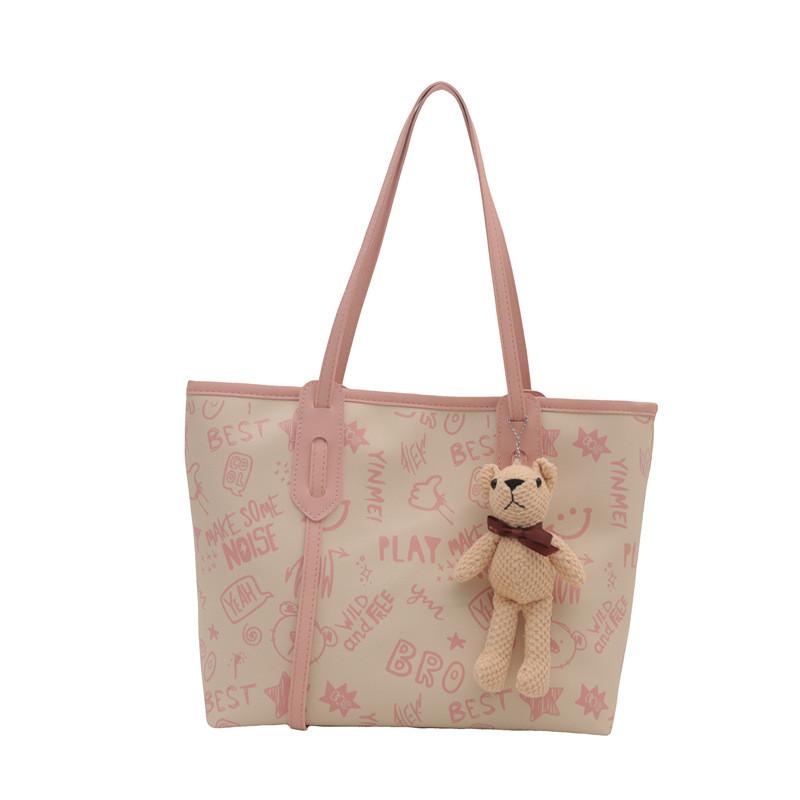 Pu Large Tote Bag For Women With Zipper Closure And Inner Pockets For Daily Use