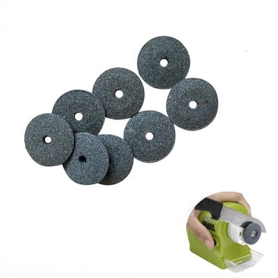 Afilador de cuchillos redondo de cocina con piedras de afilar de doble cara de 5 pulgadas