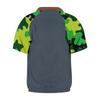 Men's Summer Camouflage Raglan Sleeve Casual T-Shirt Sports Flag Printed Zipper Neck Top