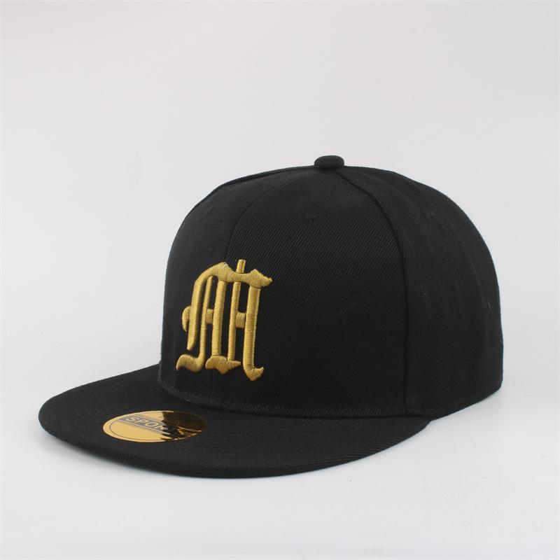 Letter Embroidered Flat-brim Baseball Cap New Universal Polyester Fiber Trendy Street Dance Sun Hat Baseball Cap