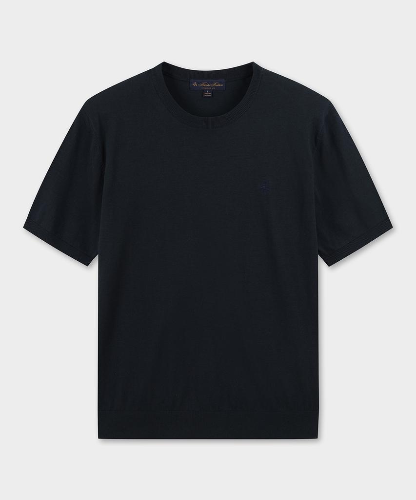 BROOKS BROTHERS Cotton Crew Neck Short Sleeve Sweater (Dark Green) (Bbwrmb201Ajfm)