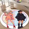 1pc Addams Family Wednesday6 Design Printed Area Round Carpet for Bedroom Living Room Home Decor Rugs Mat Non Slip Mat Rug for Bedside